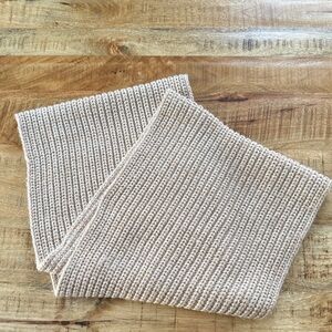 J Crew knit infinity scarf warm cozy tan